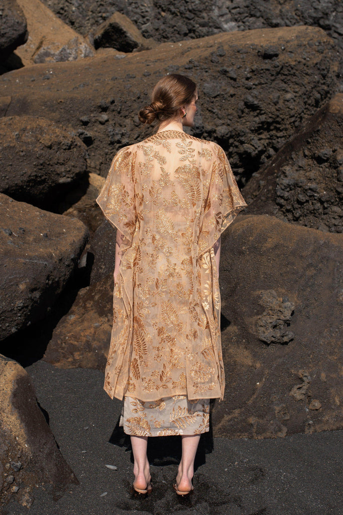 METALLIC BADLA STITCH CAPE - dash and dot dash and dot