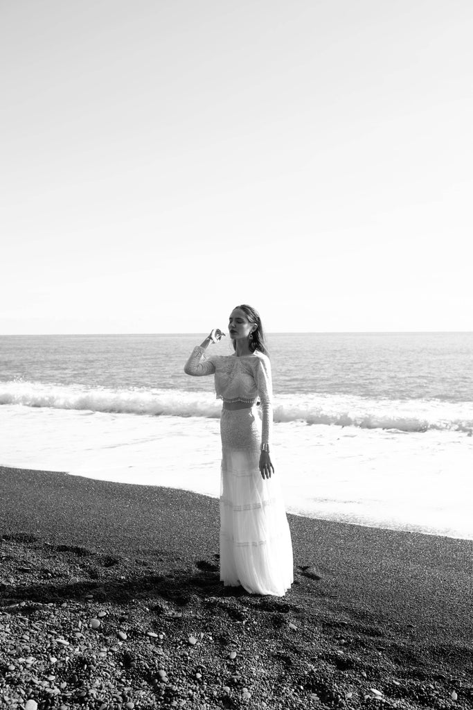 EMBROIDERED PEARL FRINGED TOP - dash and dot dash and dot