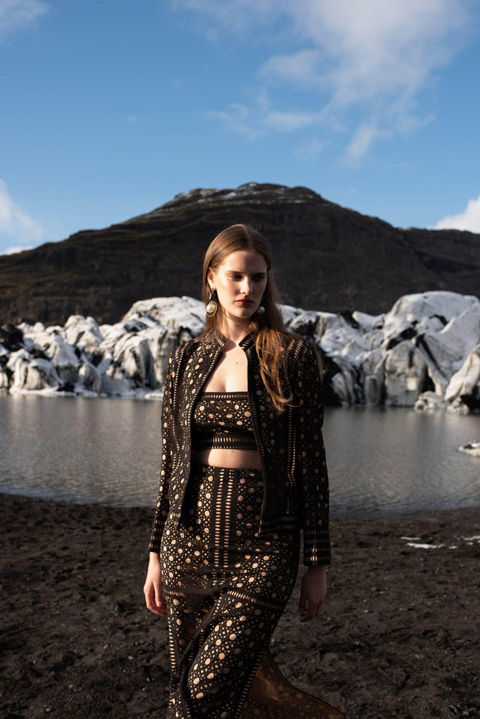 CANING CUTWORK JACKET - dash and dot dash and dot