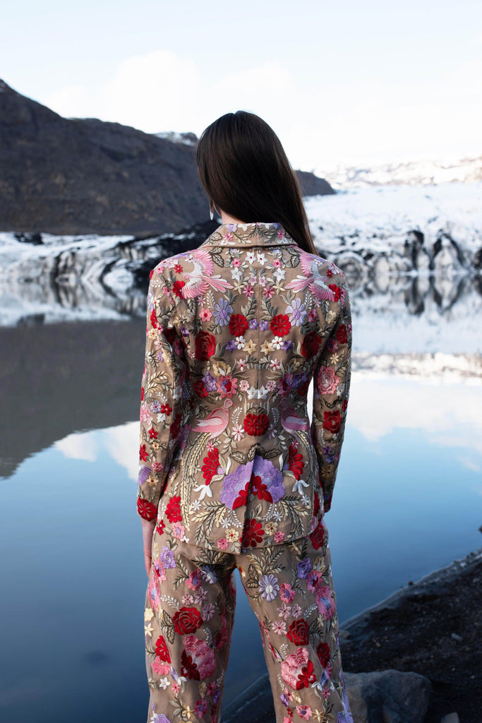 MULTICOLOUR EMBROIDERED FLORAL SUIT - dash and dot dash and dot