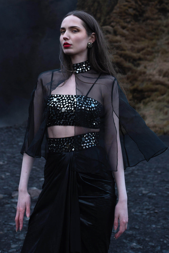 MIRRORWORK ORGANZA CAPE - dash and dot dash and dot