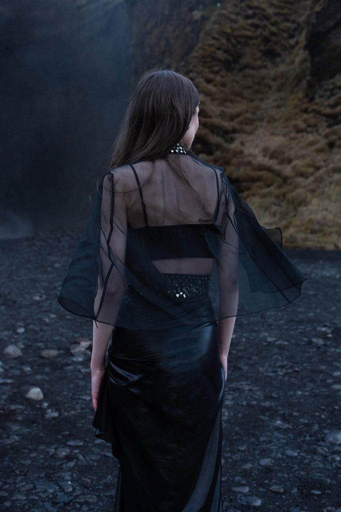 MIRROR EMBROIDERED BRALETTE AND CAPE SET - dash and dot dash and dot