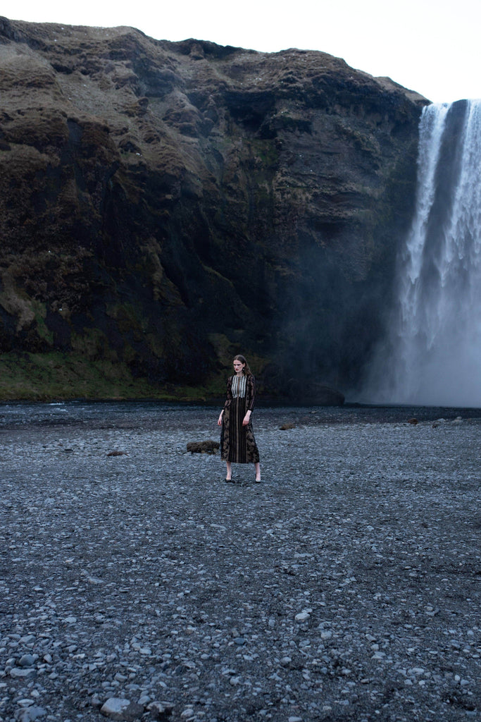 BORDER FLORAL EMBROIDERED GOWN - dash and dot dash and dot