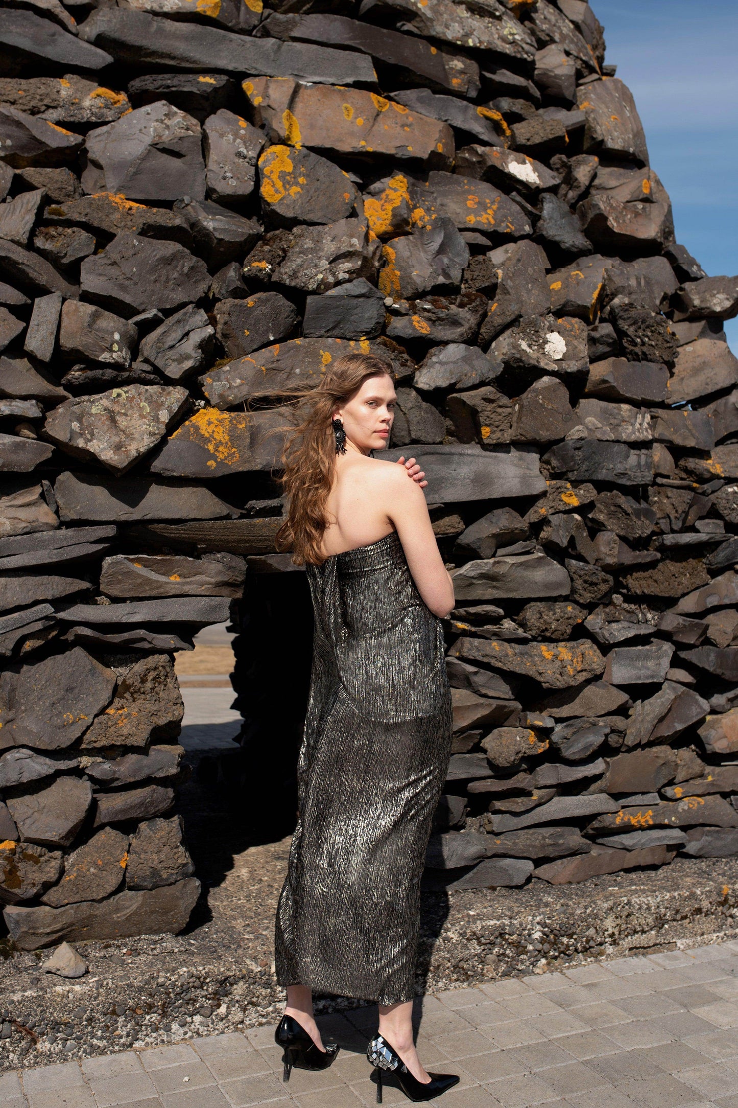 FOIL TUBE DRESS - dash and dot