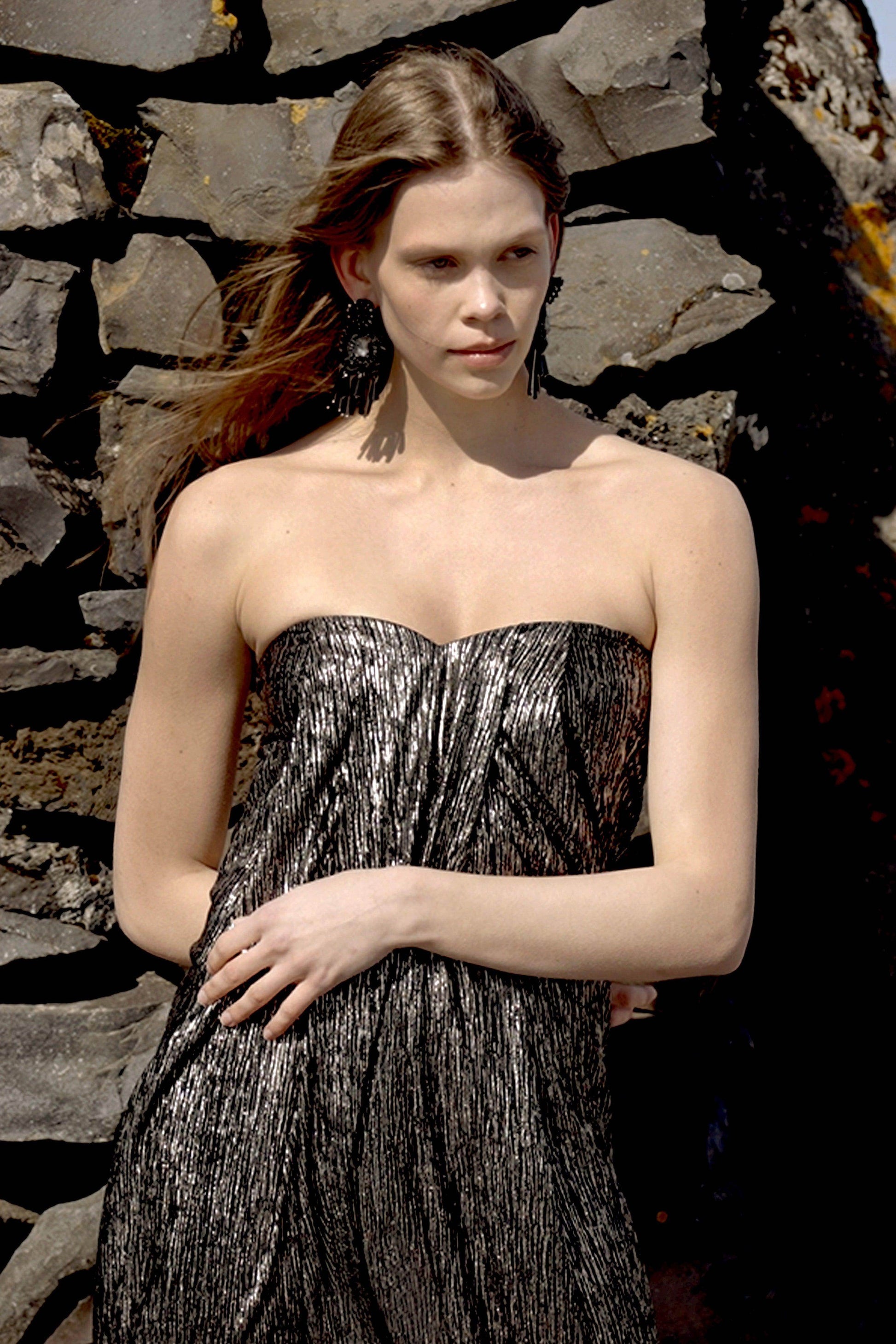 FOIL TUBE DRESS - dash and dot