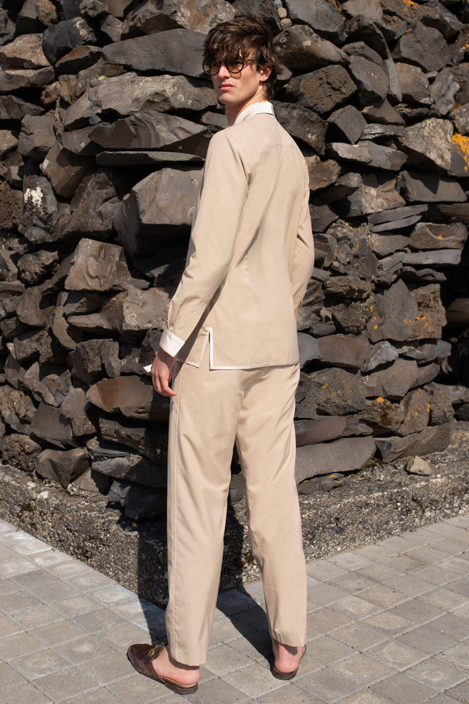 BEIGE SIDE TIE SET - dash and dot dash and dot