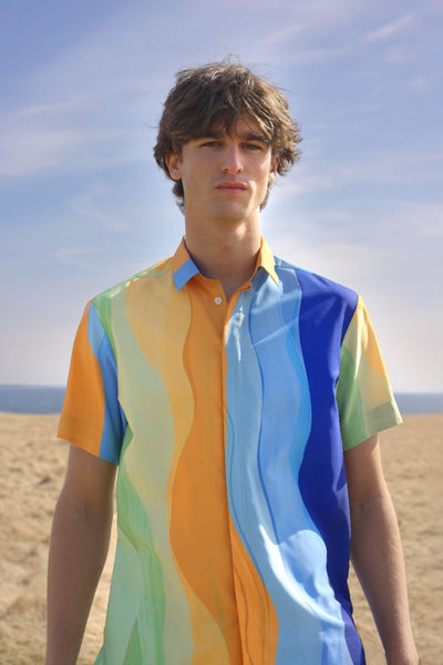 WATERCOLOUR HALF SLEEVE SHIRT - dash and dot