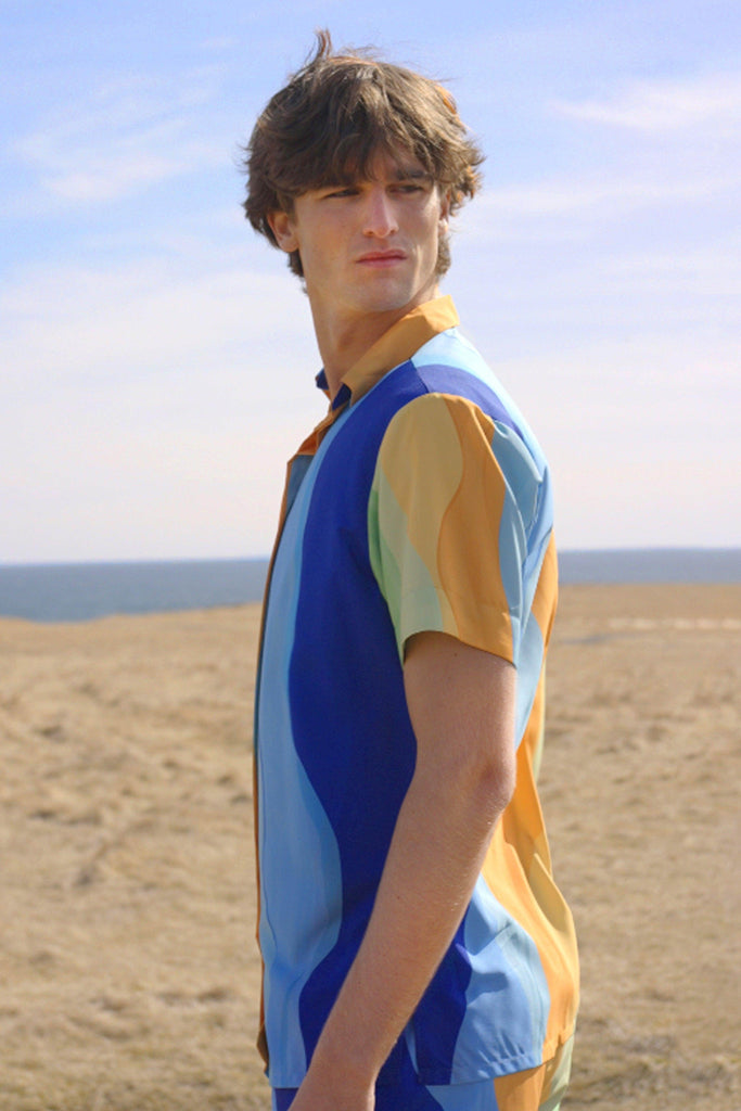 WATERCOLOUR HALF SLEEVE SHIRT - dash and dot dash and dot