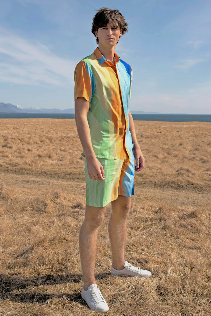 WATERCOLOUR SWIM SHORTS SET - dash and dot dash and dot