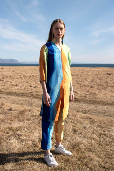 WATERCOLOUR PRINTED PANT SET - dash and dot