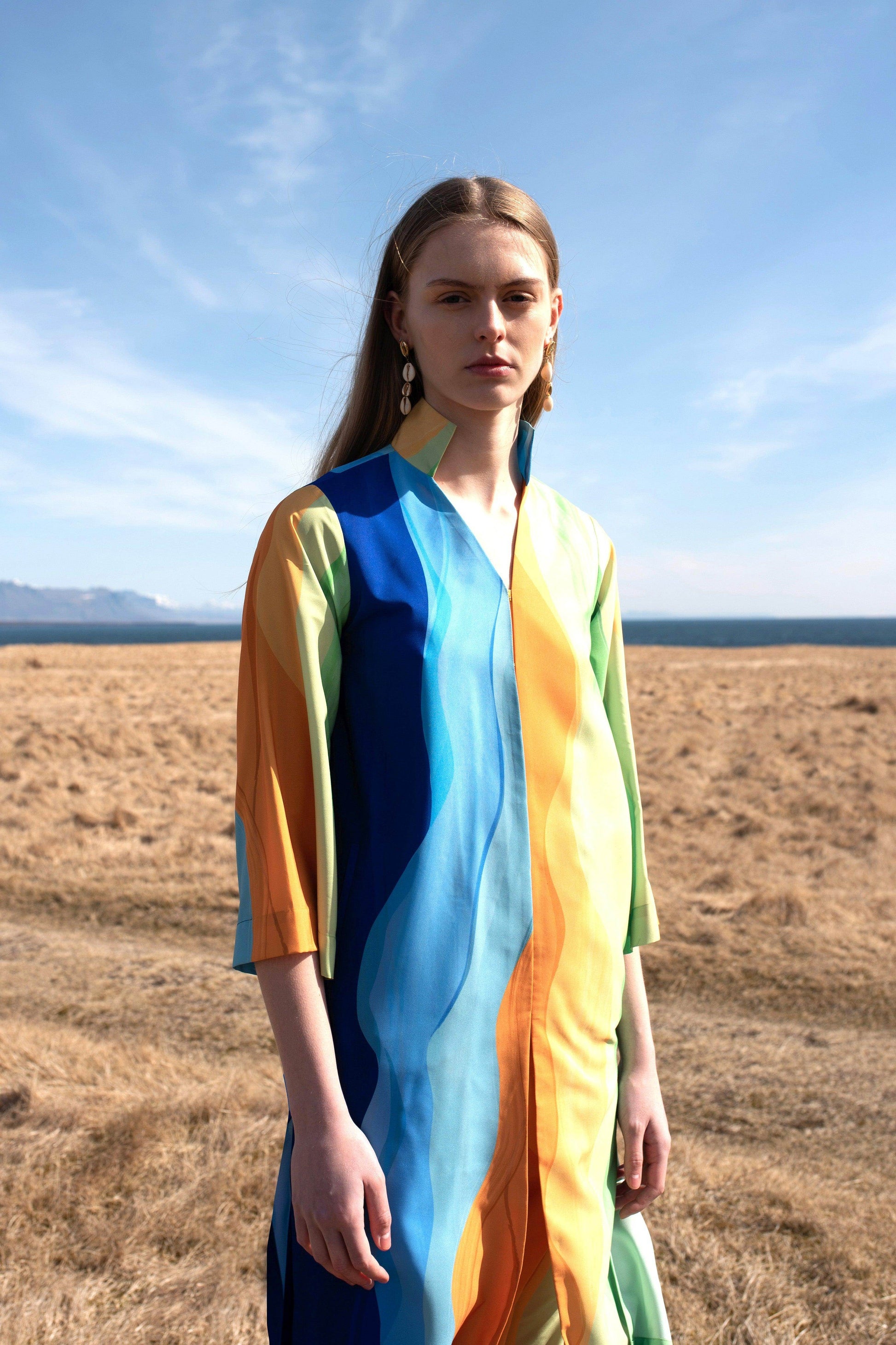 WATERCOLOUR PRINTED PANT SET - dash and dot