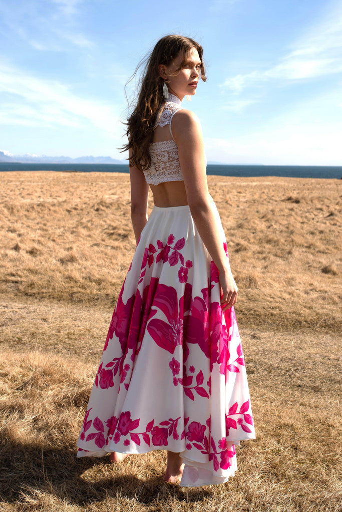 FLORAL MAXI SKIRT - dash and dot dash and dot