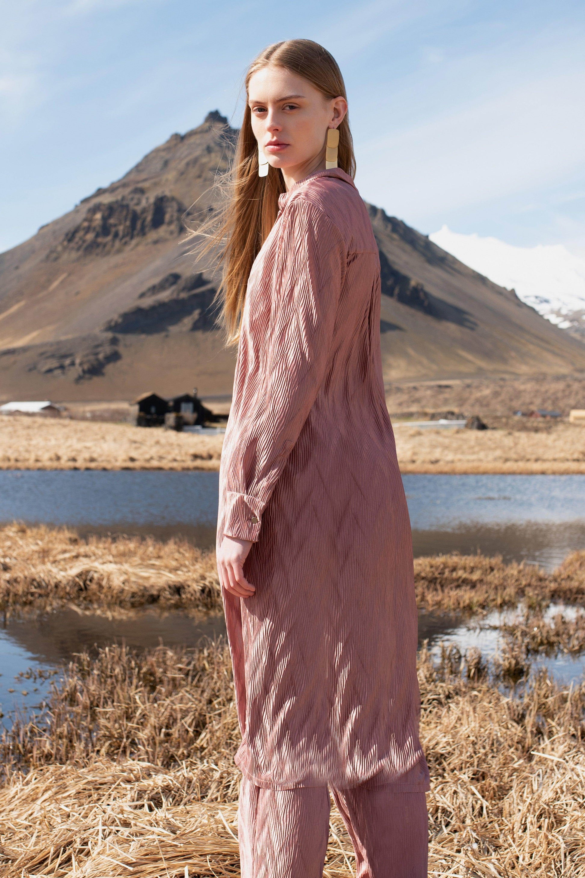 PINK PLEATED PANT - dash and dot