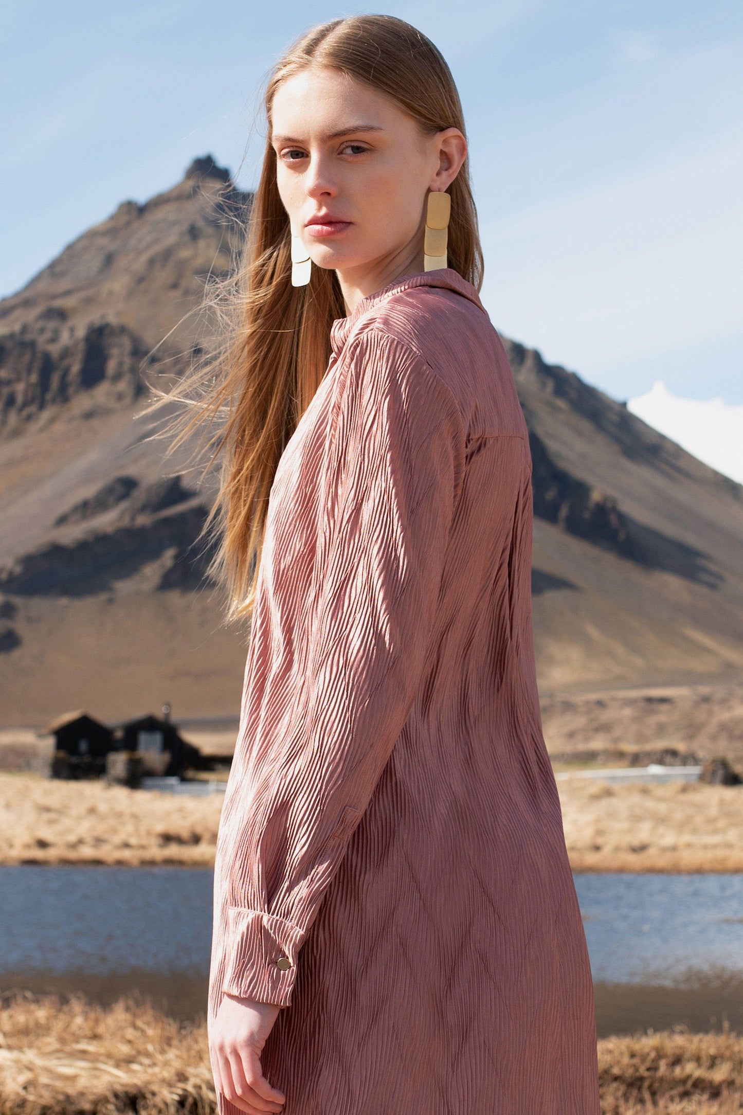 PINK PLEATED PANT - dash and dot