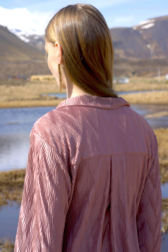 PINK PLEATED TOP - dash and dot dash and dot