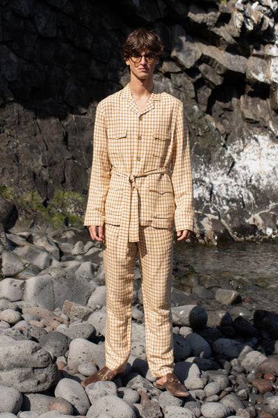 LINEN BELTED SET - dash and dot