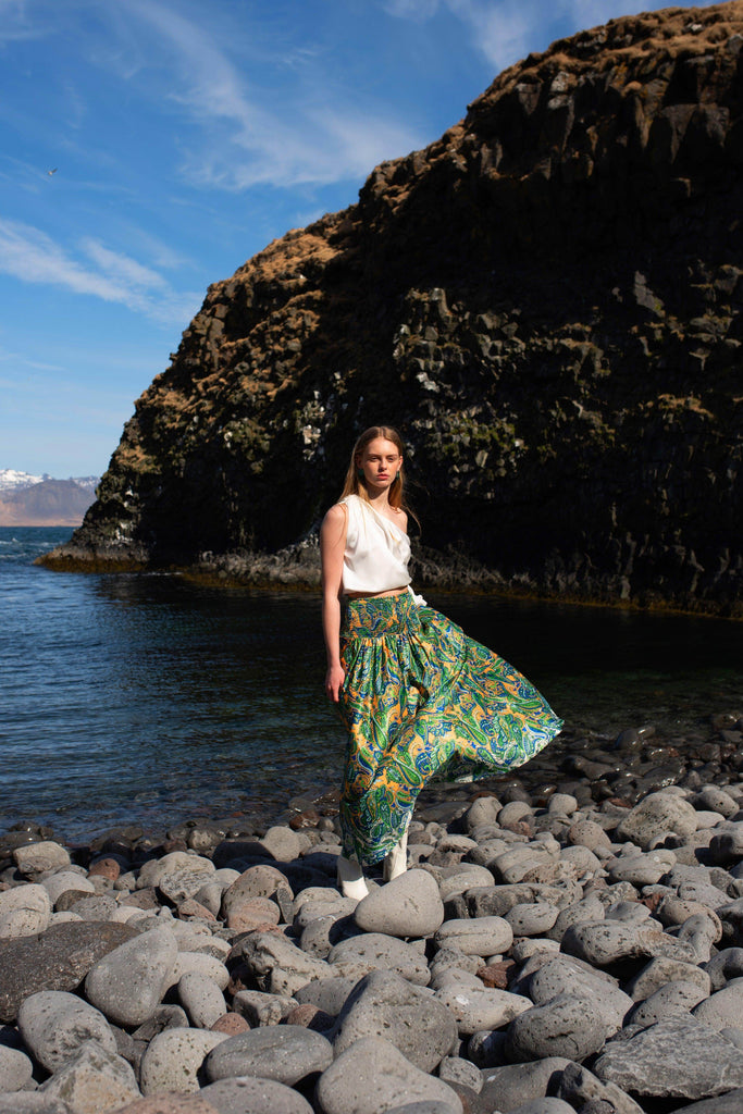 FIT & FLAIR PAISLEY SKIRT - dash and dot dash and dot