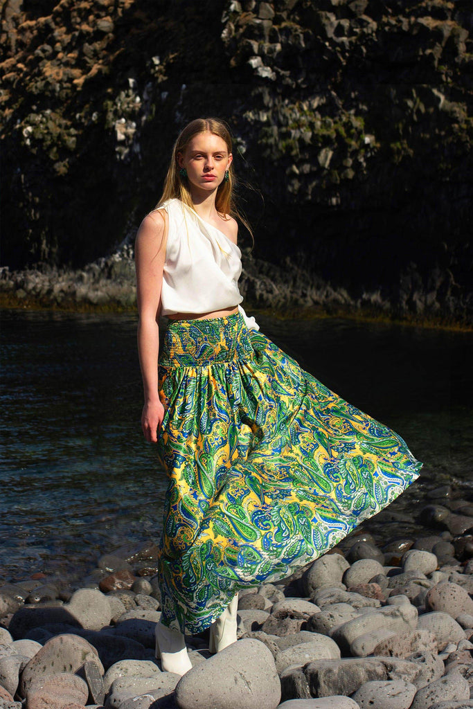 FIT & FLAIR PAISLEY SKIRT - dash and dot dash and dot