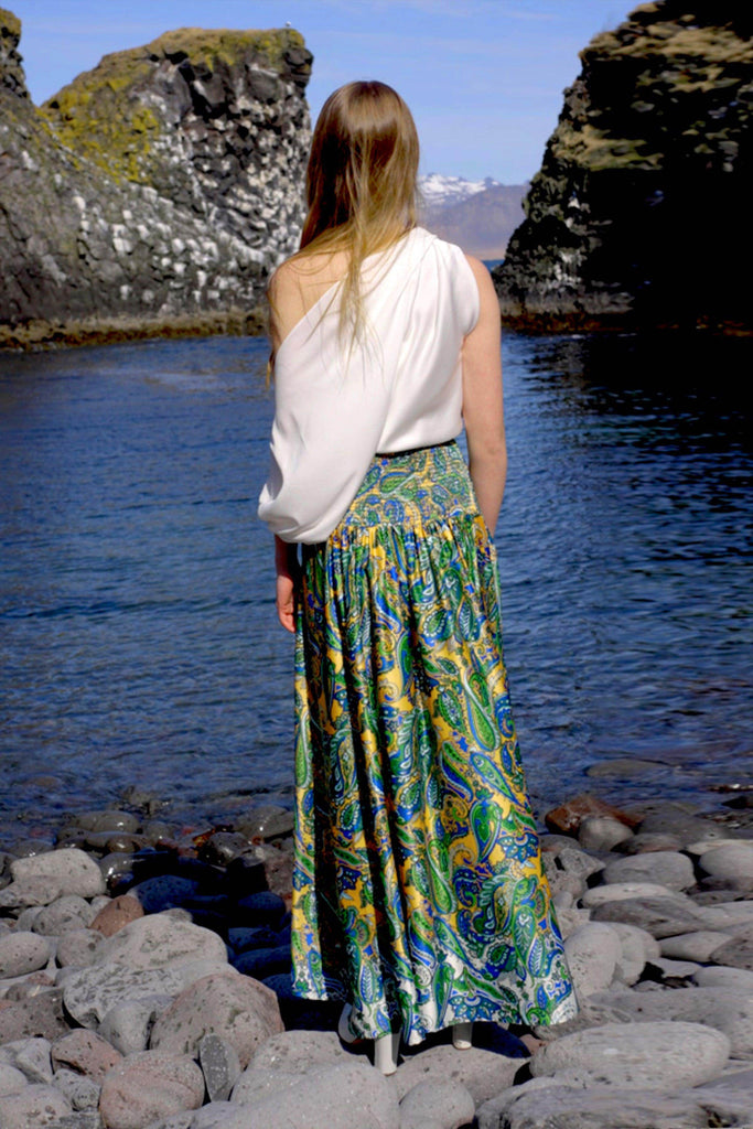 FIT & FLAIR PAISLEY SKIRT - dash and dot dash and dot