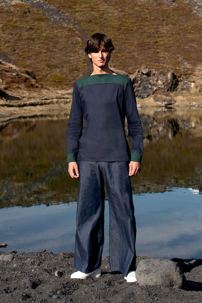 WIDE LEG DENIM PANTS - dash and dot dash and dot