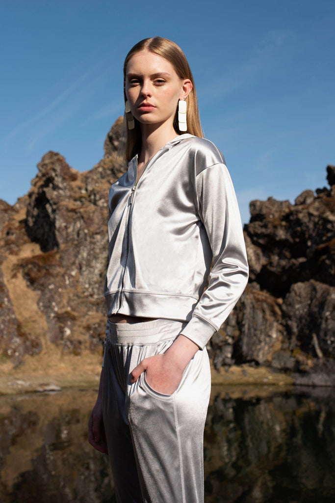 SILVER TRACK SUIT - dash and dot dash and dot