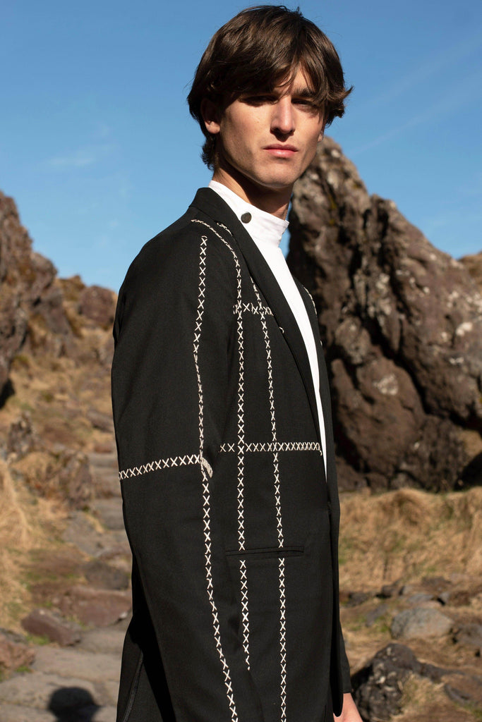 CONTRAST CROSS STITCH JACKET - dash and dot dash and dot