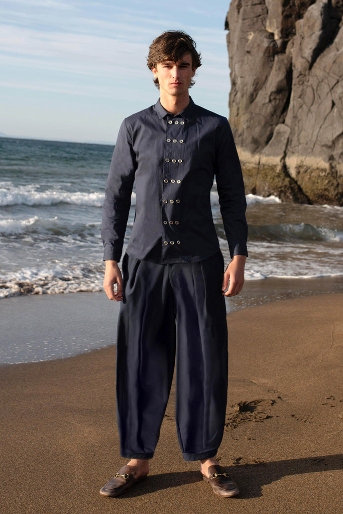 RELAXED BOX PLEAT PANT - dash and dot dash and dot