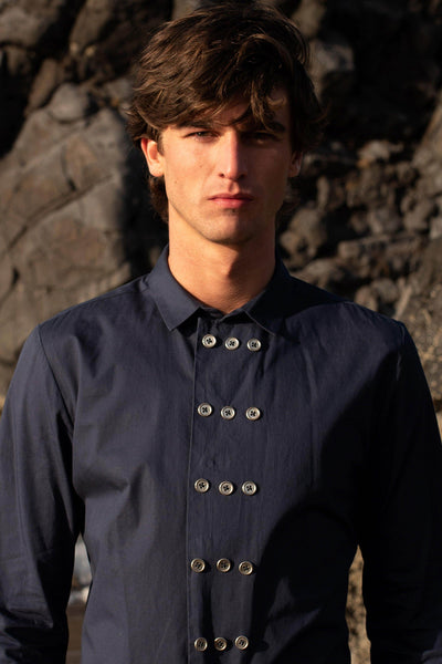 STACKED BUTTON SHIRT - dash and dot