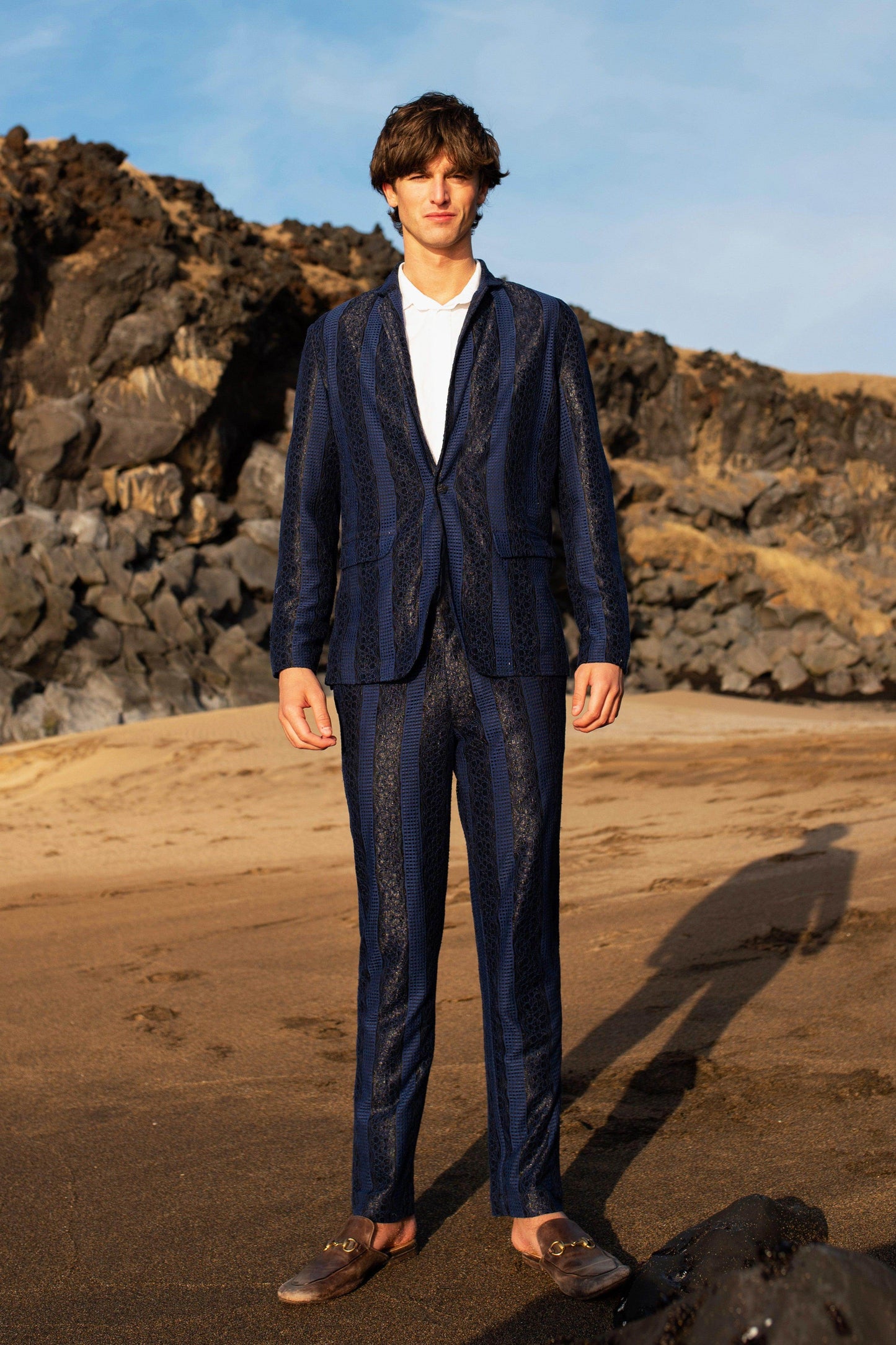 BLUE LACE SUIT - dash and dot