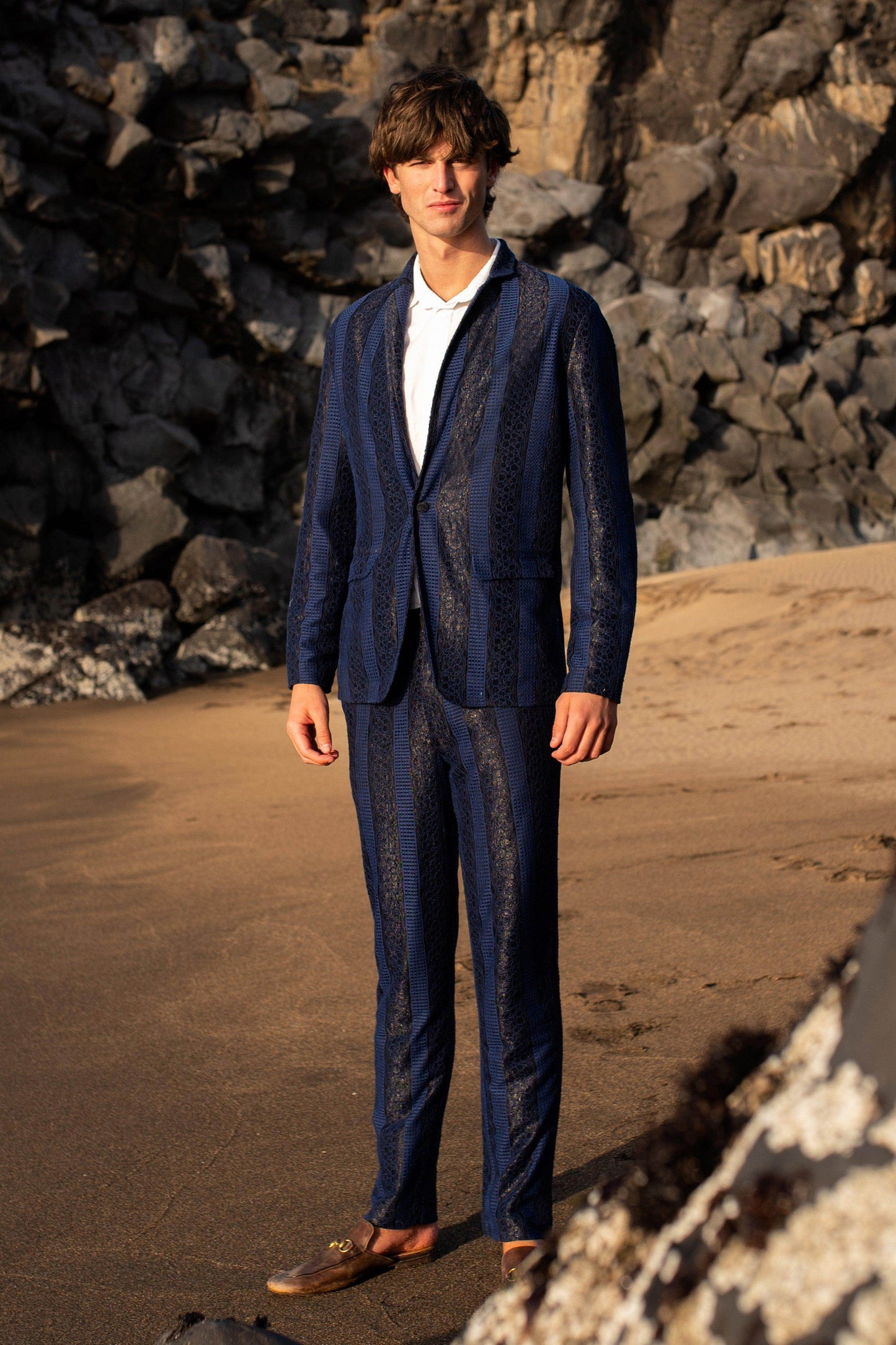 BLUE LACE SUIT - dash and dot