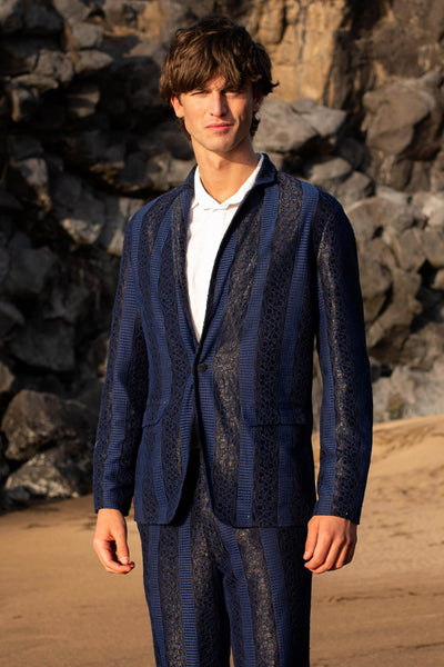 BLUE LACE BLAZER - dash and dot