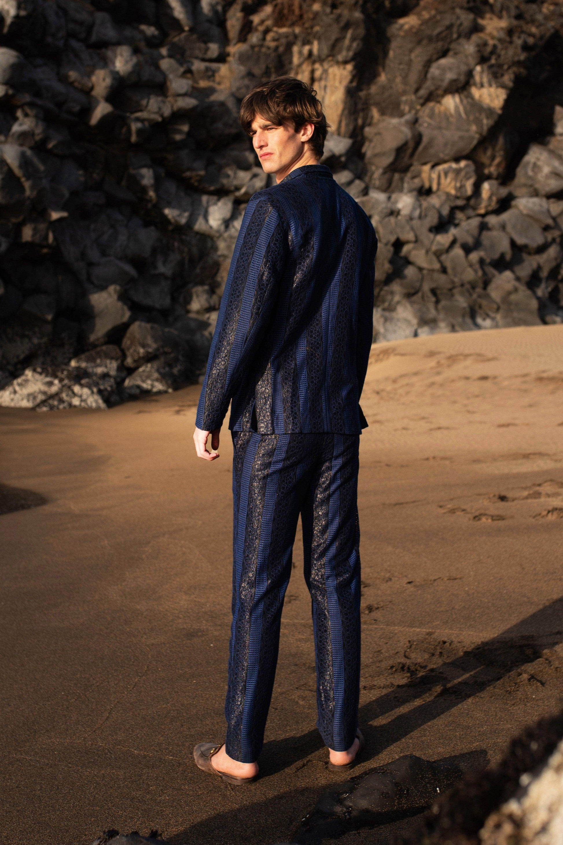 BLUE LACE SUIT - dash and dot