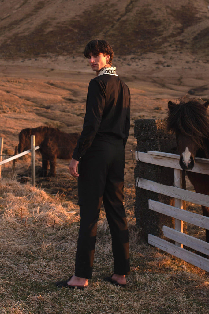 SIDE-PANEL BLACK PANTS - dash and dot dash and dot