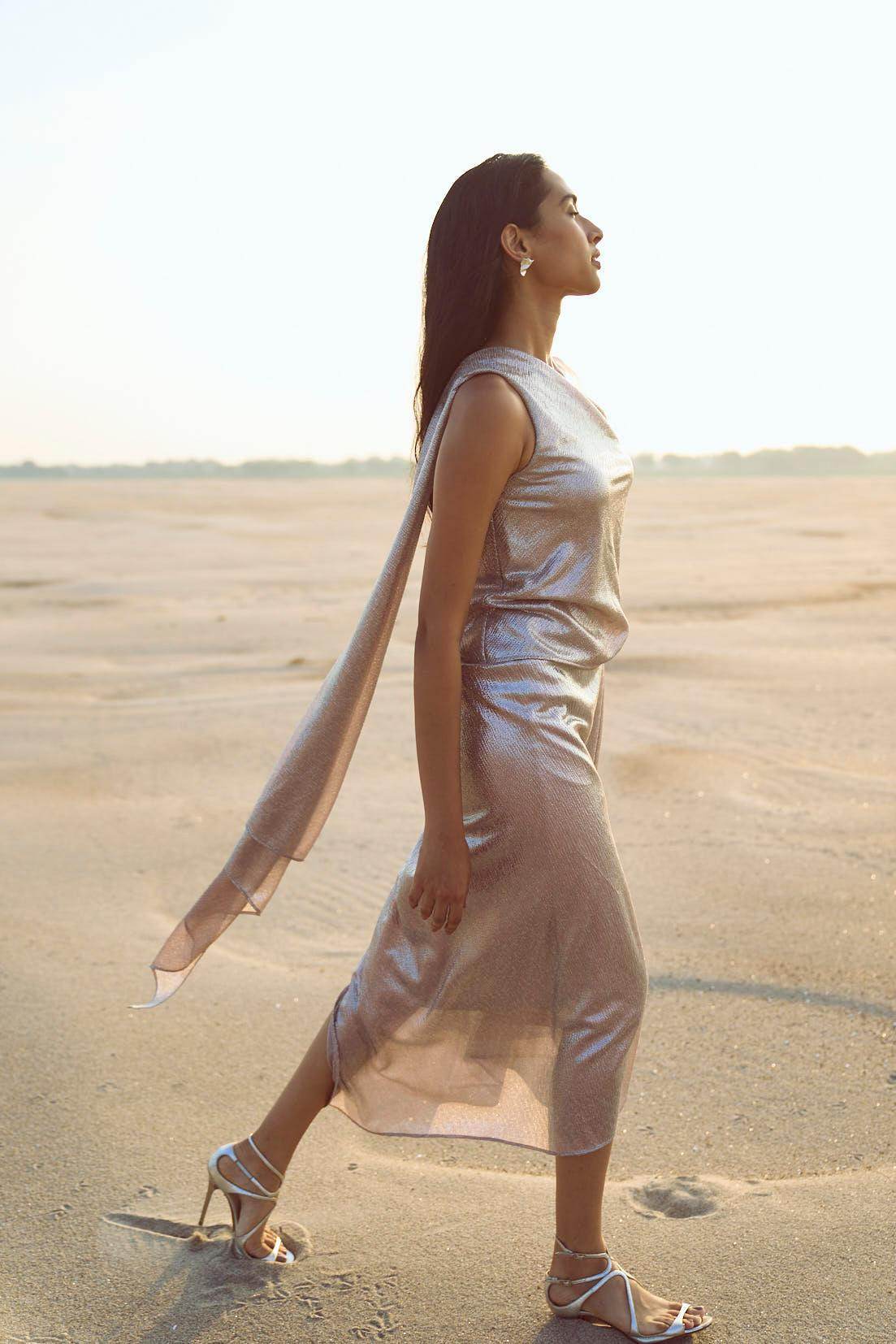 SHIMMER WRAPPED SKIRT - dash and dot