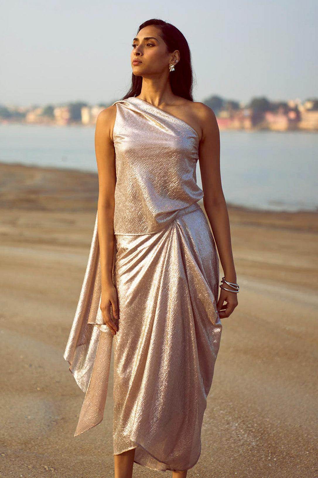 SHIMMER WRAPPED SKIRT - dash and dot
