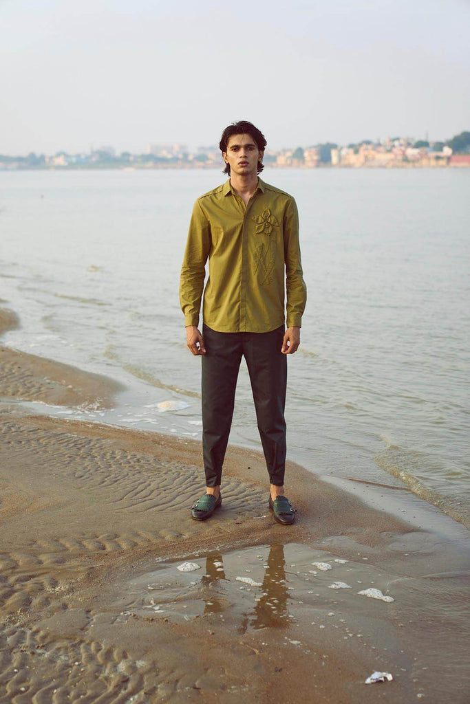 BUTTON CUFF PANT - dash and dot dash and dot