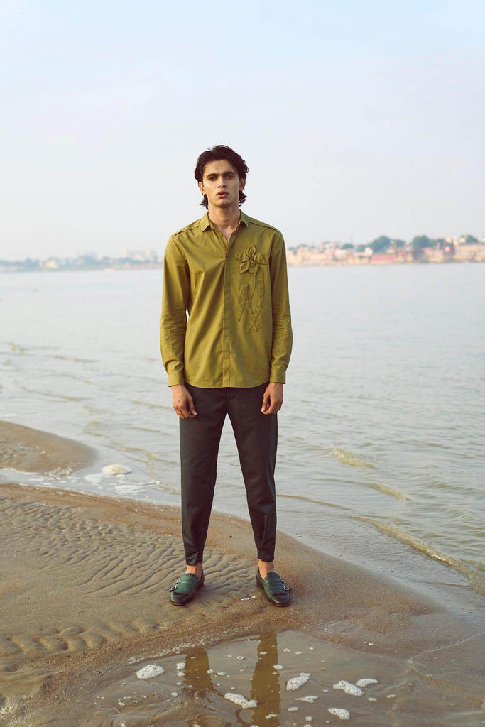 BUTTON CUFF PANT - dash and dot dash and dot