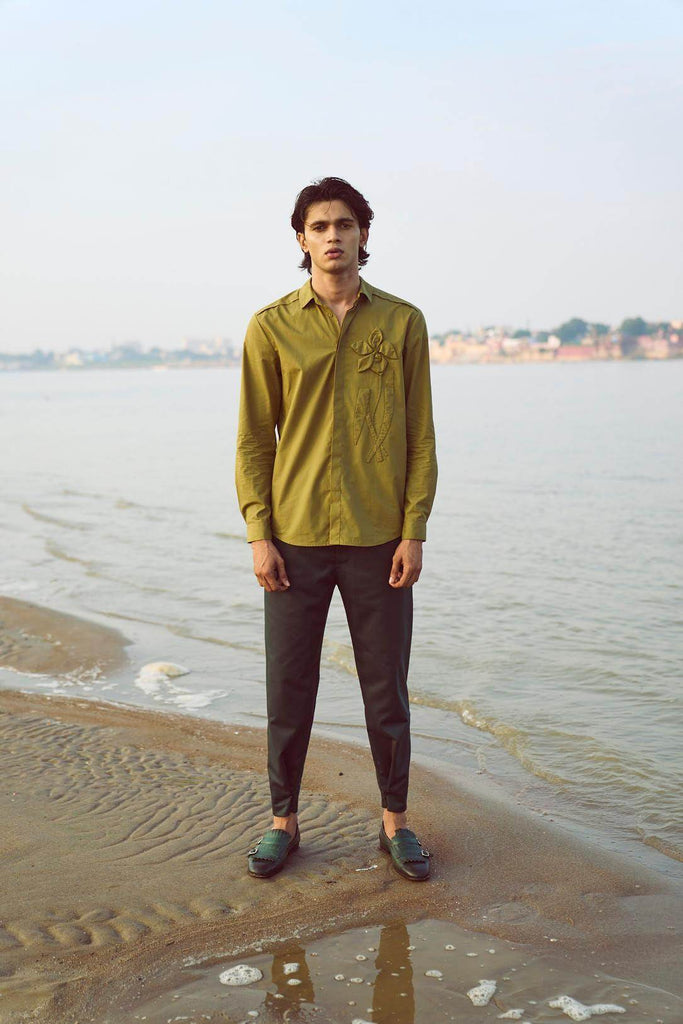 BUTTON CUFF PANT - dash and dot dash and dot