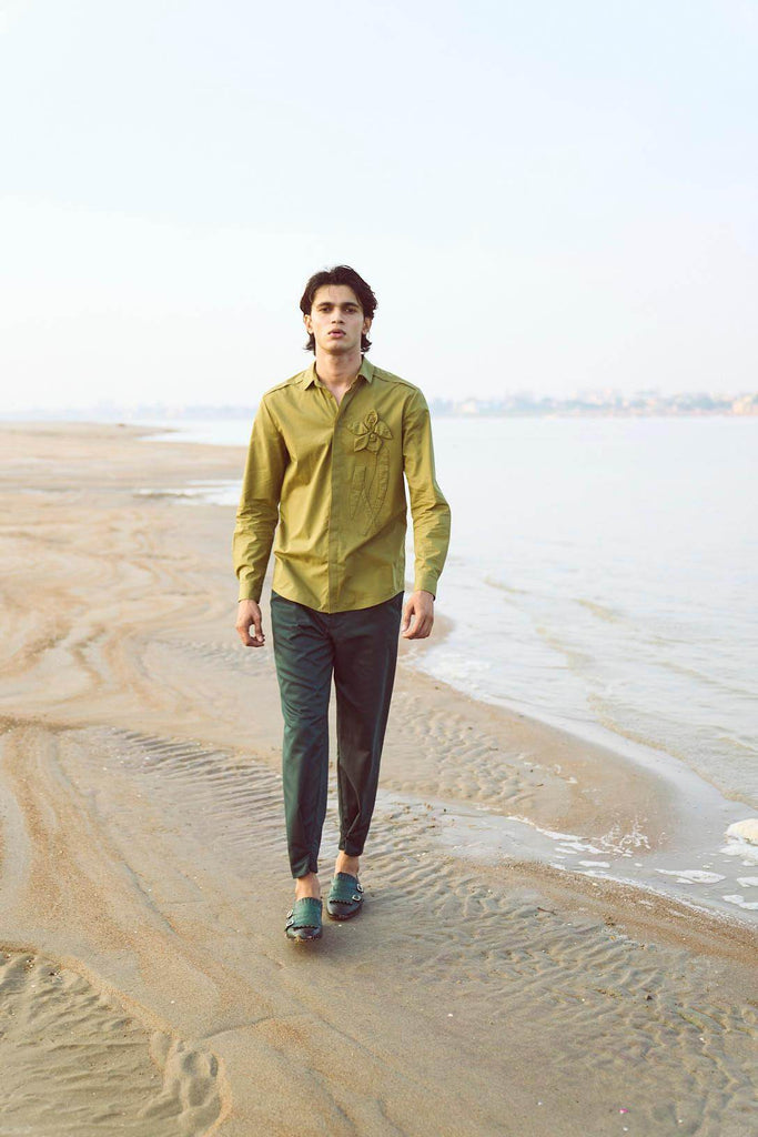 BUTTON CUFF PANT - dash and dot dash and dot