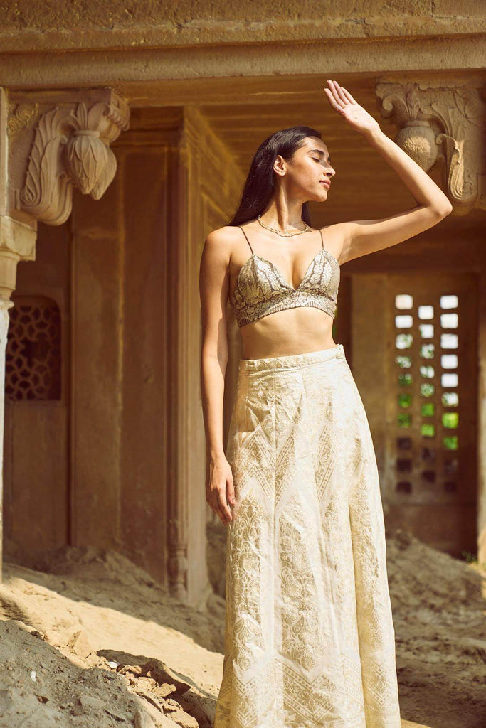 BROCADE CHANDERI BRALETTE - dash and dot dash and dot