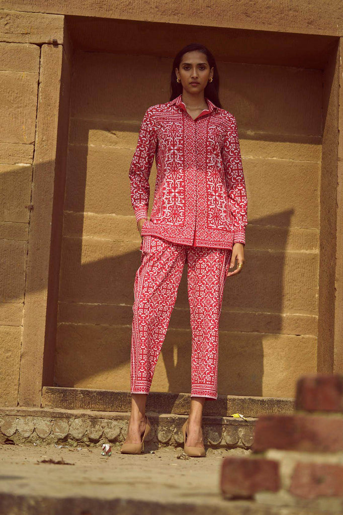 BAROQUE PORCELAIN PRINT SHIRT - dash and dot dash and dot