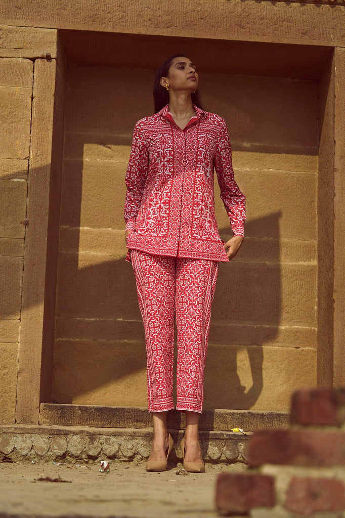 BAROQUE PORCELAIN PRINT PANT - dash and dot dash and dot