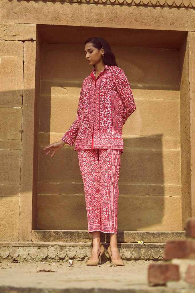 BAROQUE PORCELAIN PRINT PANT - dash and dot dash and dot