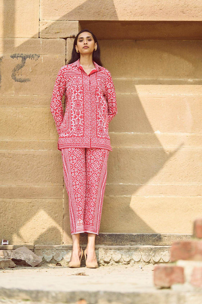 BAROQUE PORCELAIN PRINT PANT - dash and dot dash and dot