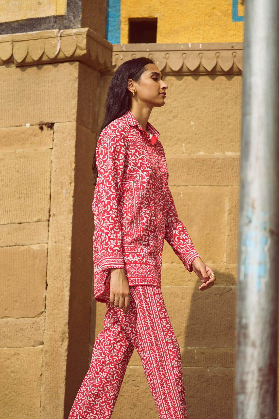 BAROQUE PORCELAIN PRINT PANT - dash and dot