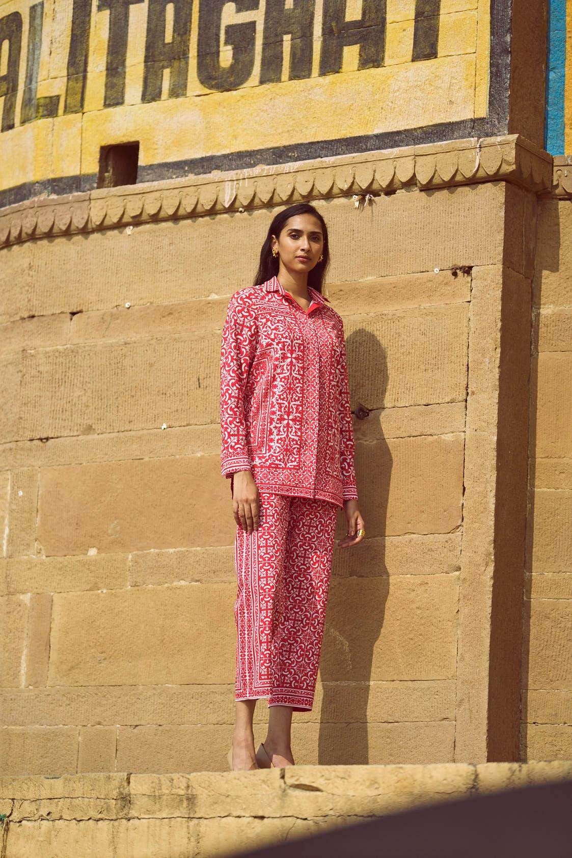 BAROQUE PORCELAIN PRINT PANT - dash and dot