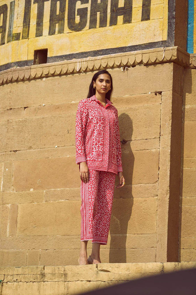 BAROQUE PORCELAIN PRINT PANT - dash and dot dash and dot