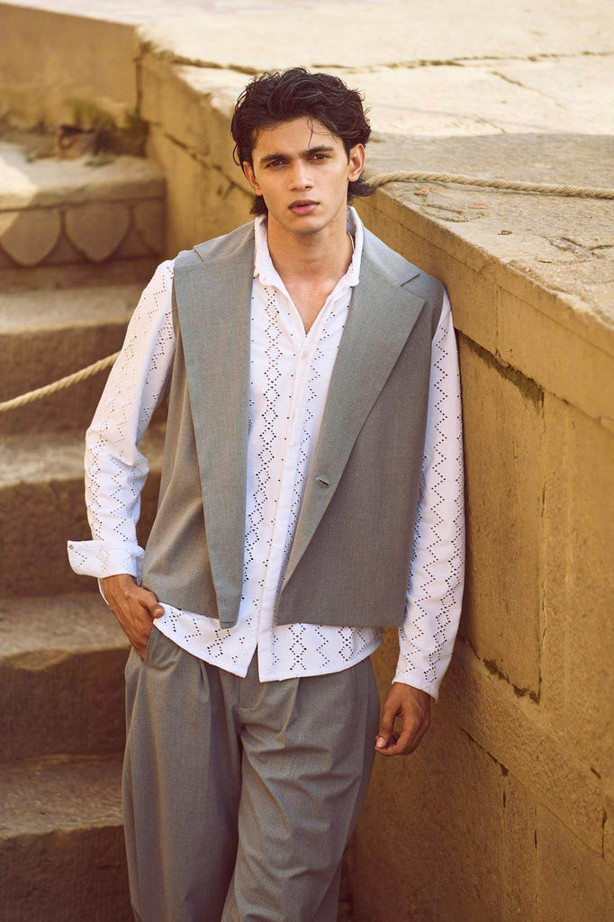 BOXY WAISTCOAT - dash and dot dash and dot