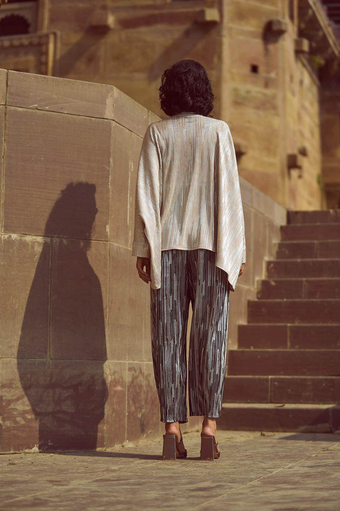 FOIL PLEATED PANT - dash and dot dash and dot