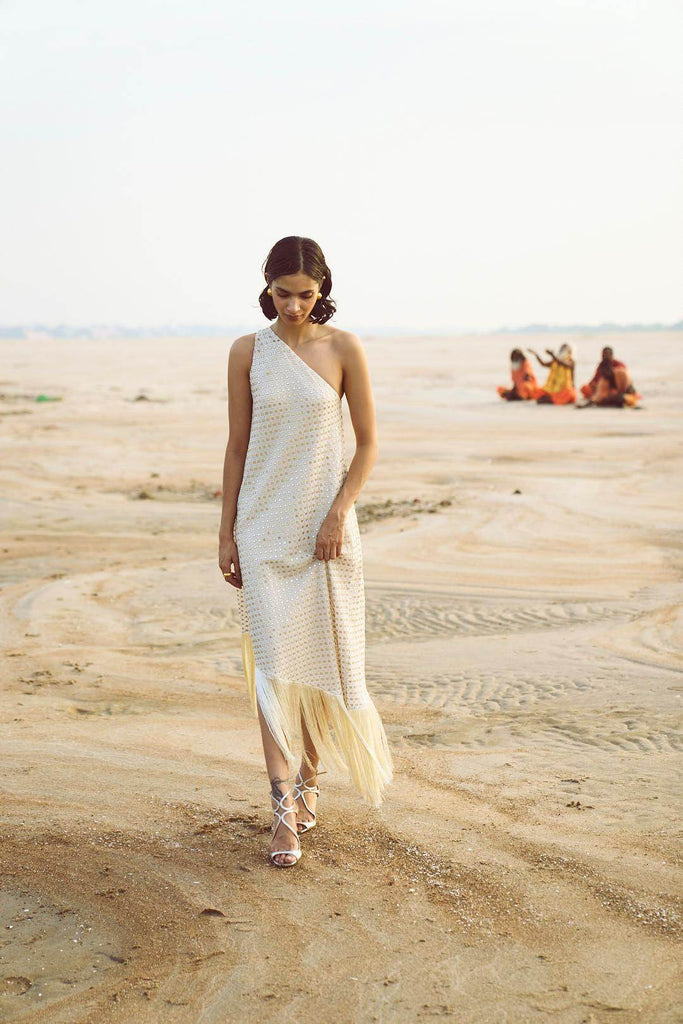 MIRROR SEQUIN FRINGE DRESS - dash and dot dash and dot